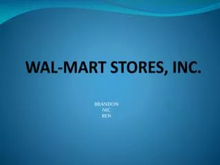 wal mart stores inc
