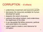 CORRUPTION - ill effects - slide 1