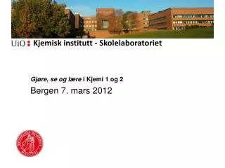 gj re se og l re i kjemi 1 og 2