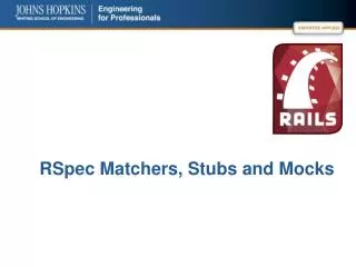 RSpec Matchers, Stubs and Mocks