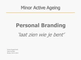 minor active ageing