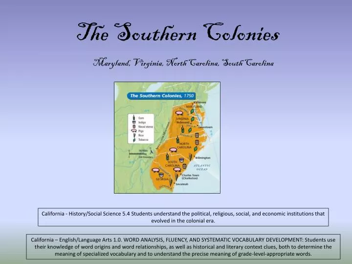 the southern colonies