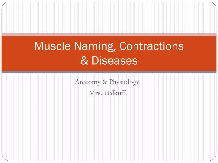 muscle naming contractions diseases