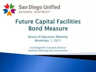 Future Capital Facilities Bond Measure
