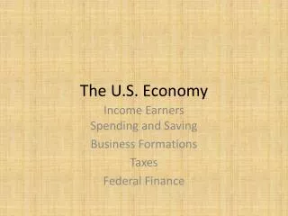 The U.S. Economy