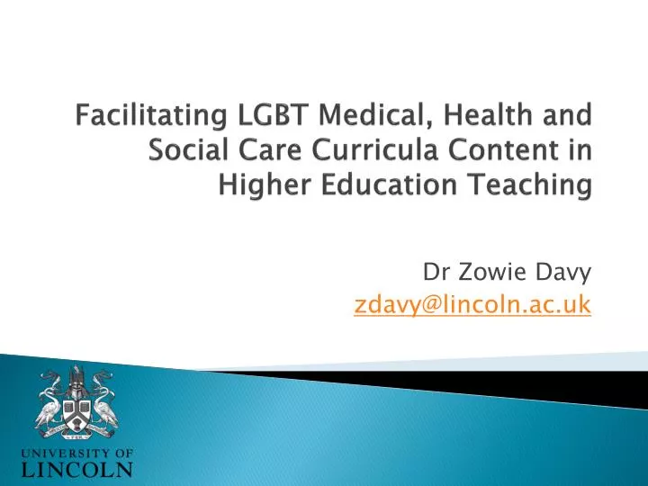 facilitating lgbt medical health and social care curricula content in higher education teaching