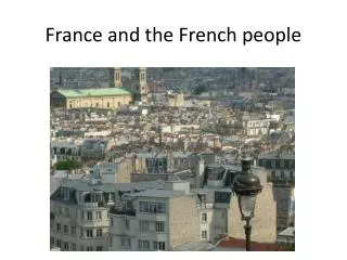 France and the French people
