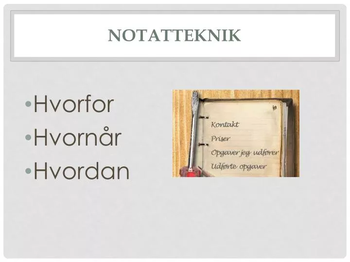 notatteknik