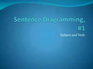 Sentence Diagramming, #1
