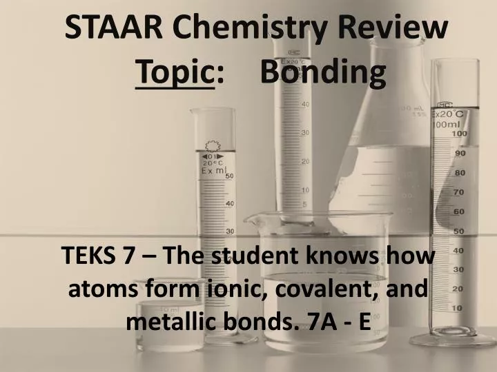 staar chemistry review topic bonding