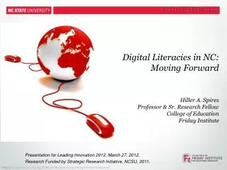 Digital Literacies in NC: Moving Forward