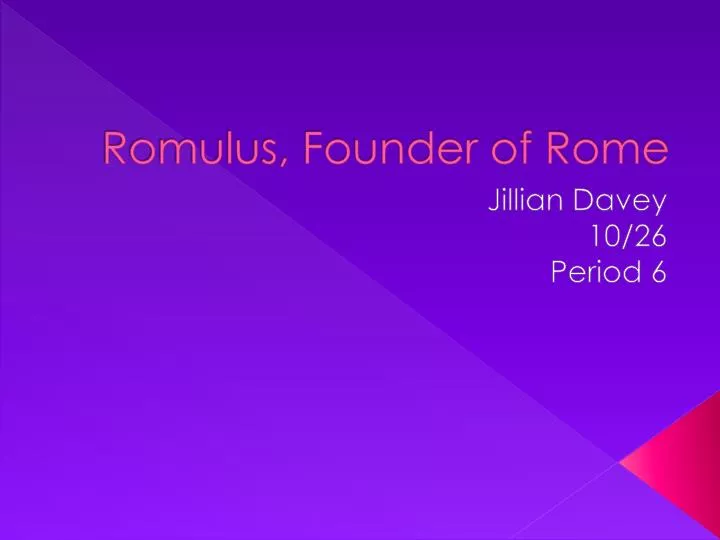 romulus founder of rome