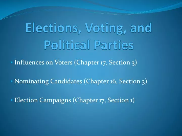 elections voting and political parties
