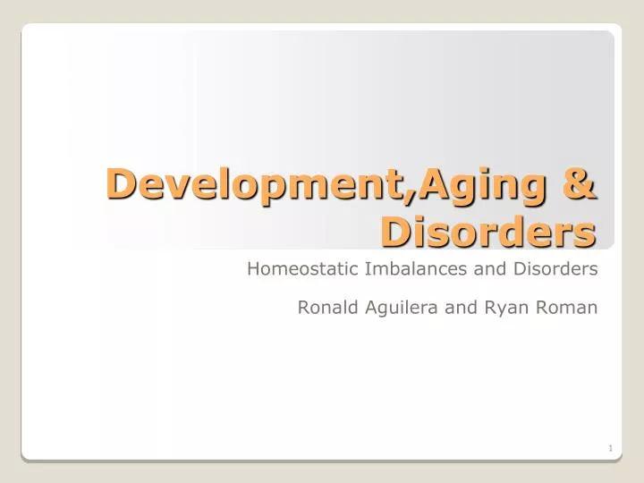 development aging disorders
