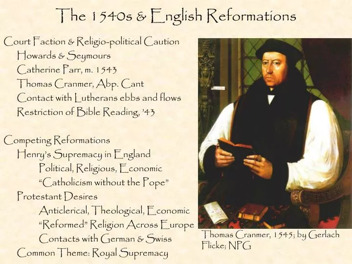 the 1540s english reformations