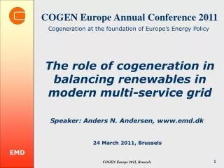 COGEN Europe Annual Conference 2011
