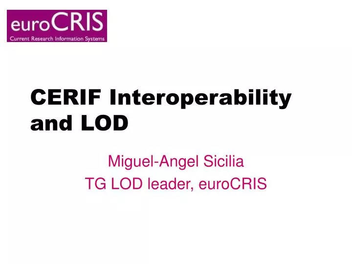 cerif interoperability and lod