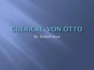 Guericke, von Otto