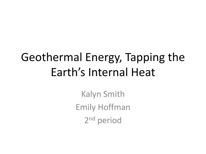 geothermal energy tapping the earth s internal heat