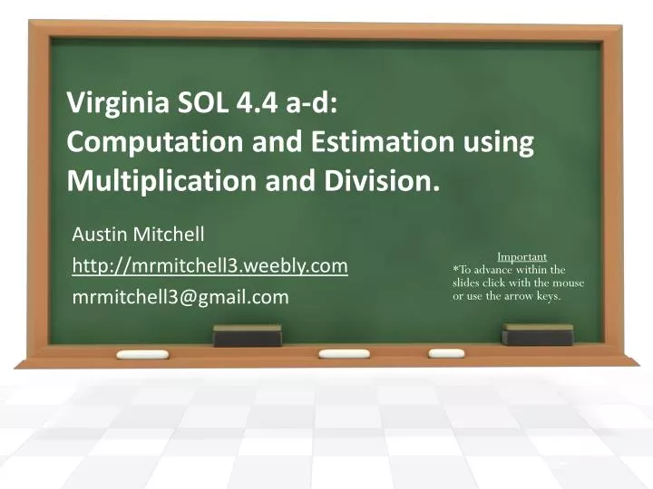 virginia sol 4 4 a d computation and estimation using multiplication and division