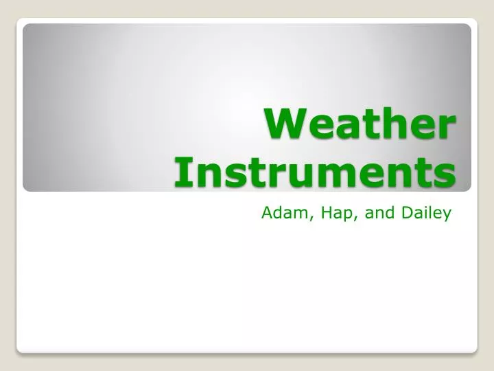 weather instruments