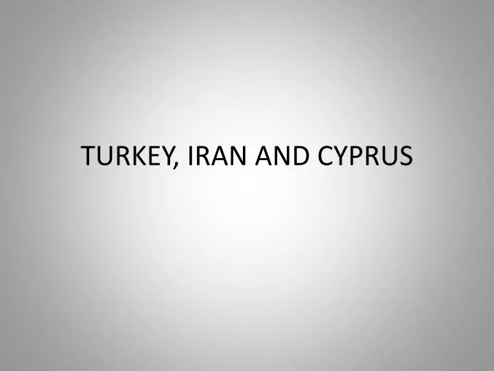 turkey iran and cyprus