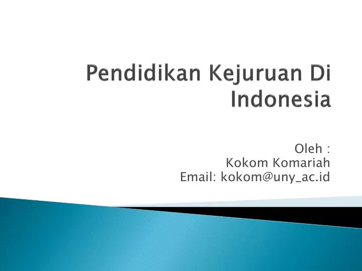 pendidikan kejuruan di indonesia