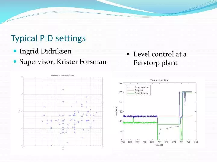 typical pid settings