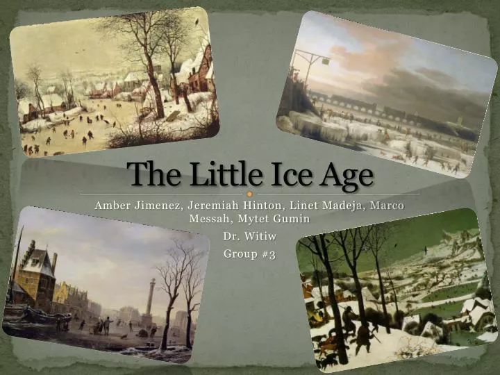 the little ice age