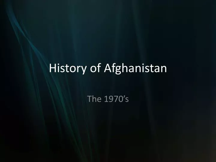 history of afghanistan