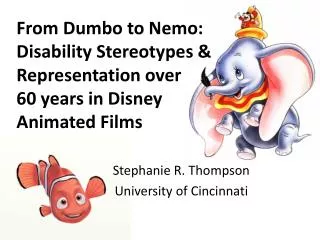 Stephanie R. Thompson University of Cincinnati