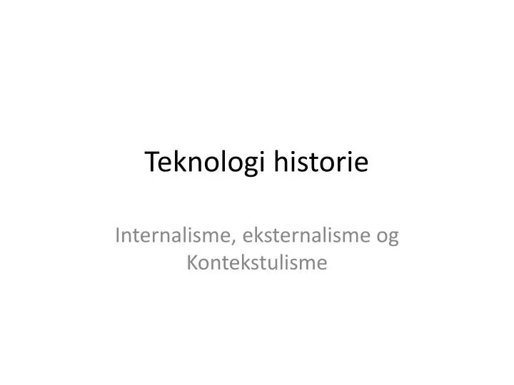 teknologi historie