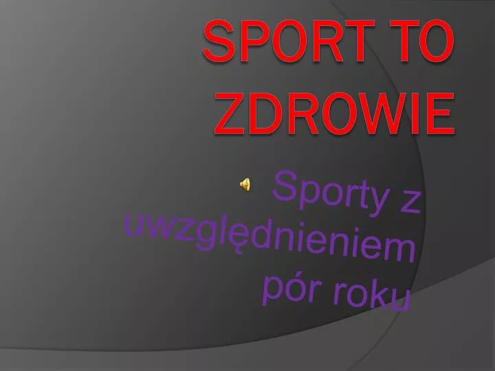 sporty z uwzgl dnieniem p r roku