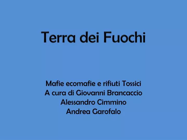 terra dei fuochi