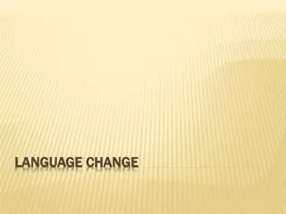 language change