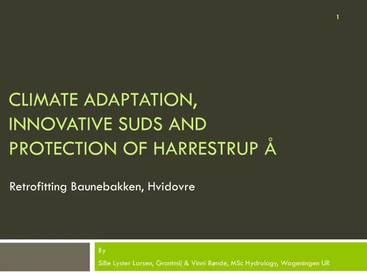 climate adaptation innovative suds and protection of harrestrup