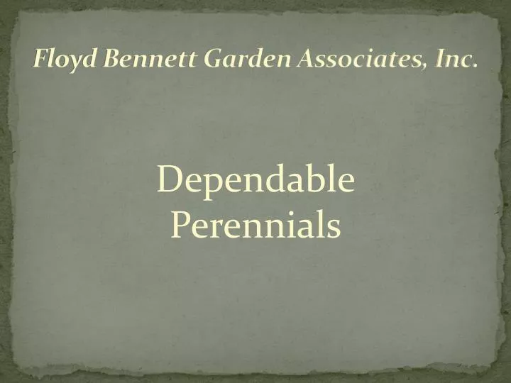 floyd bennett garden associates inc