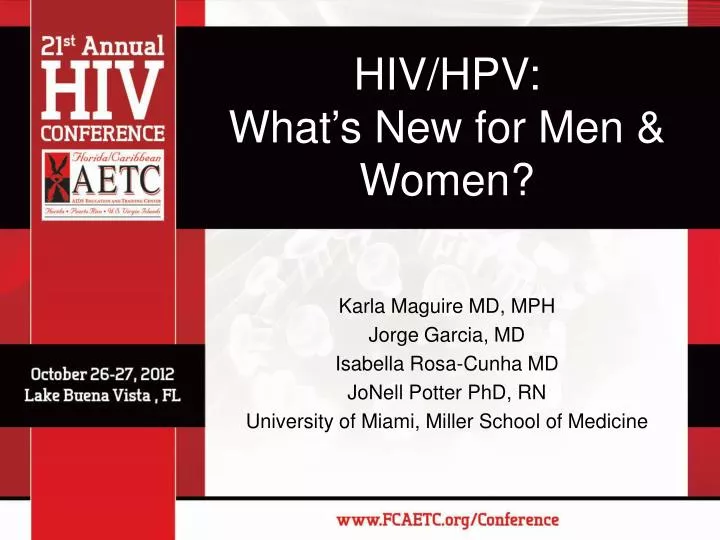 hiv hpv what s new for men women