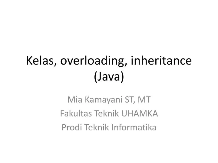 kelas overloading inheritance java