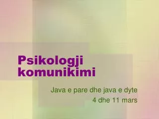 psikologji komunikimi