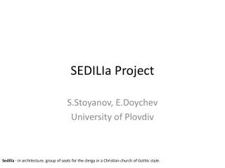 SEDILIa Project