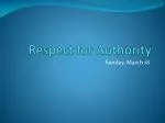 Respect for Authority - slide 1