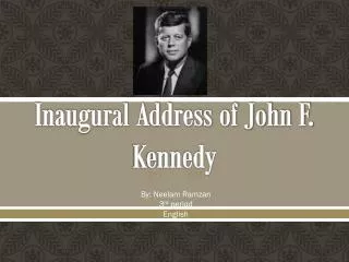 Inaugural Address of John F. Kennedy