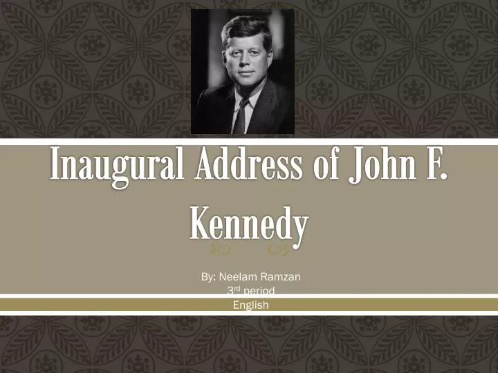 inaugural address of john f kennedy