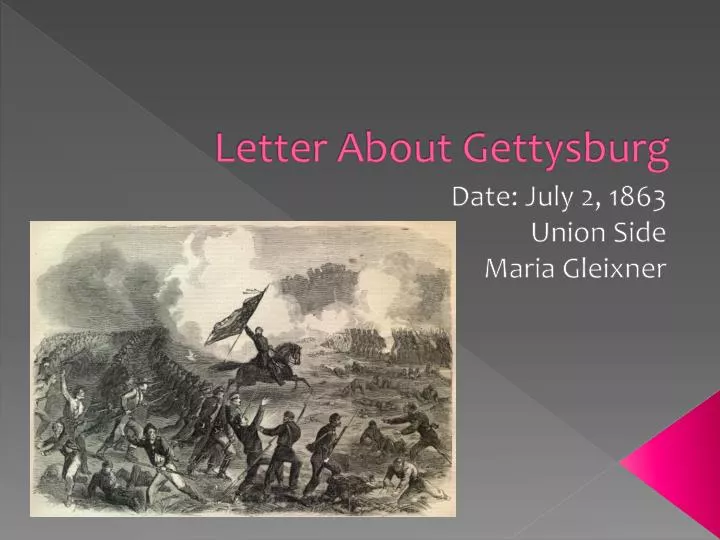 letter about gettysburg