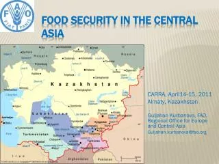 Food Security in the Central Asia