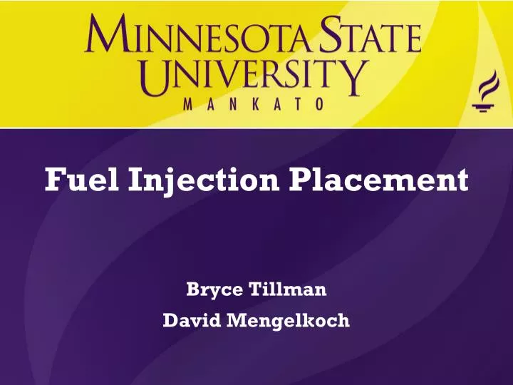 fuel injection placement