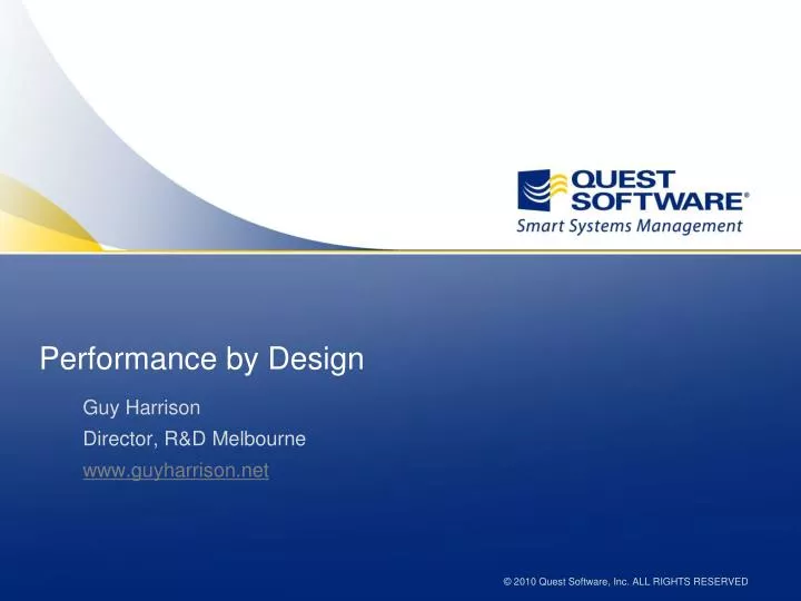 performance by design