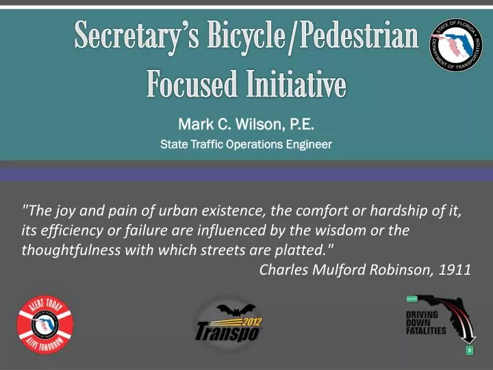 secretary s bicycle pedestrian focused initiative
