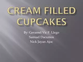 Cream Filled Cupcakes